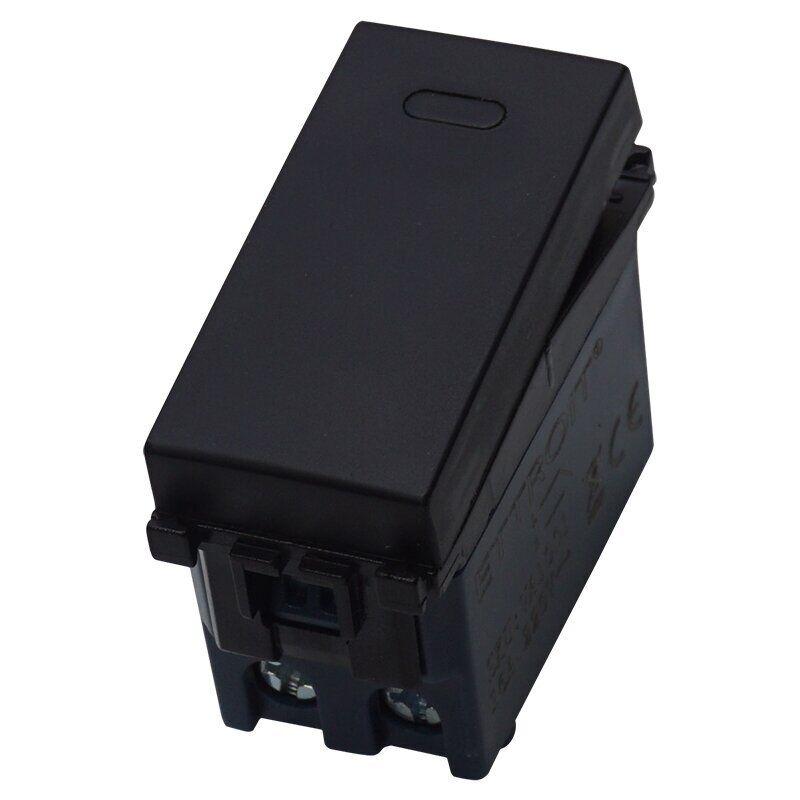 foto del prodotto modulo pulsante, serie venus, nero, compatibile con serie vimar ark ettroit va1001