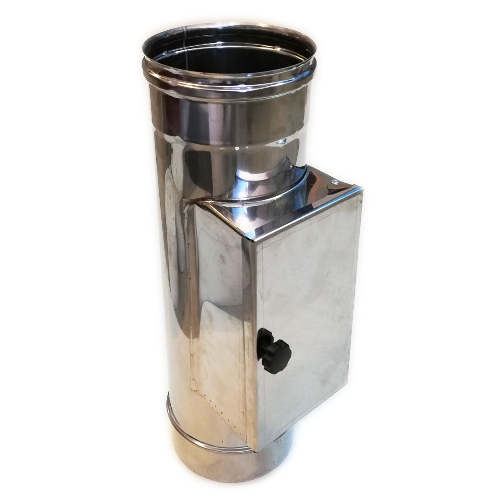 foto del prodotto modulo raccolta incombusti da 150mm in acciaio inox 5 decimi aisi 304