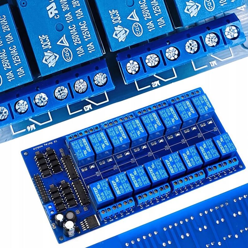 foto del prodotto modulo rel arduino rosfix a 16 canali 12v