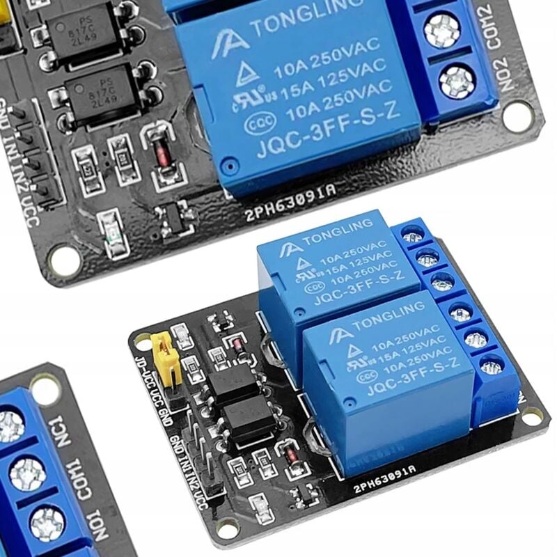 foto del prodotto modulo rel arduino rosfix a 2 canali 24v
