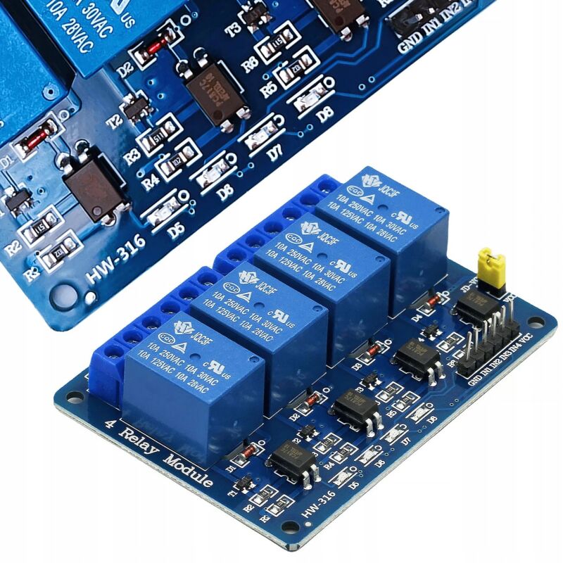 foto del prodotto modulo relè arduino rosfix a 4 canali 24v