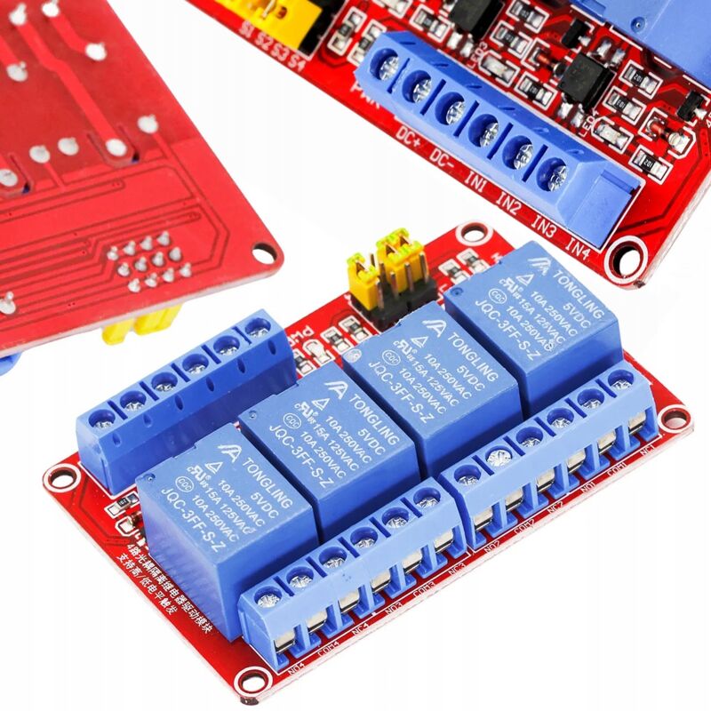 foto del prodotto modulo rel arduino rosfix a 4 canali 5v h l 10a