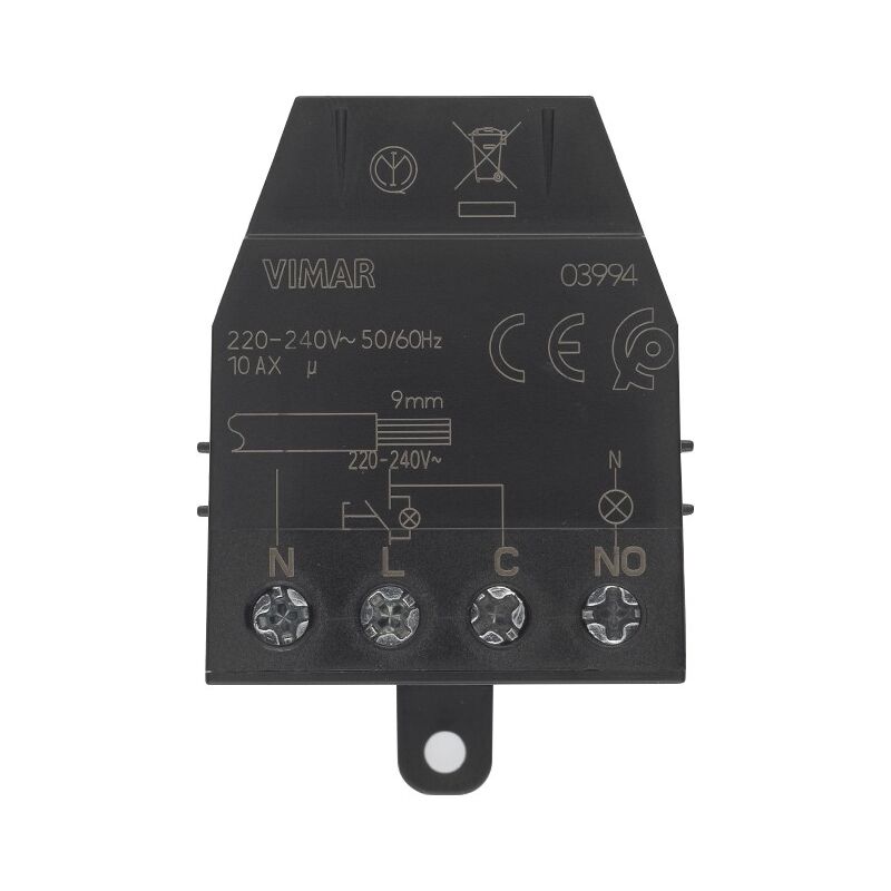 foto del prodotto modulo rel magnetico vimar 4 morsetti 10a nero 03994