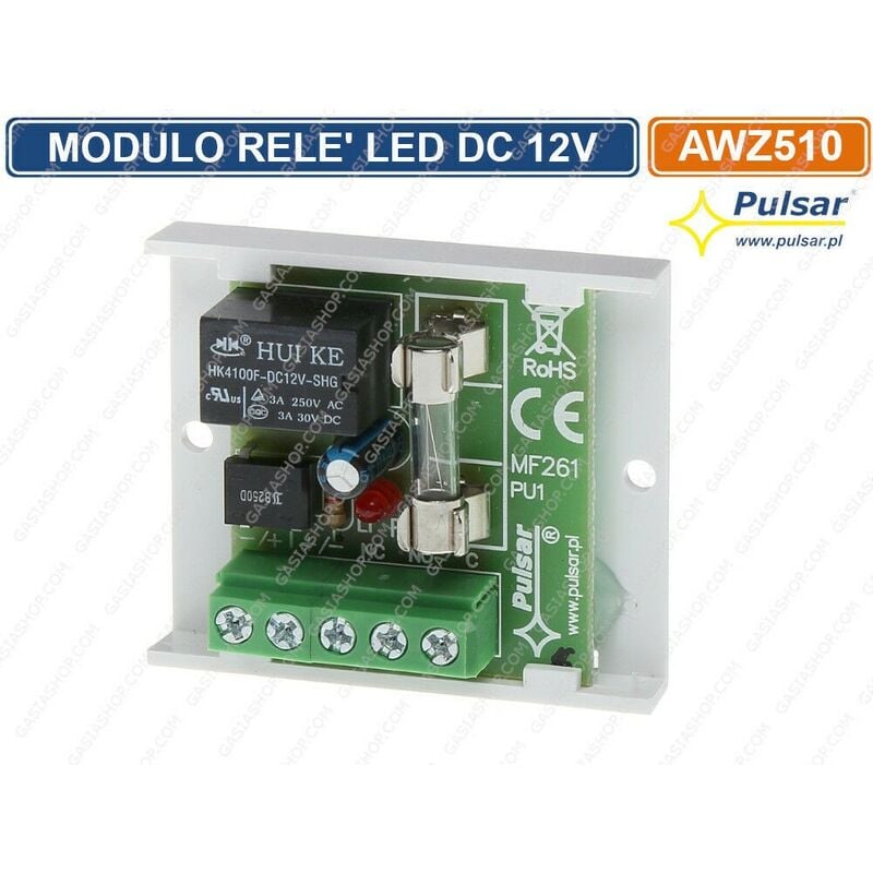 foto del prodotto modulo rele 12v per antifurto allarme tasiere e lettori rfid pulsar