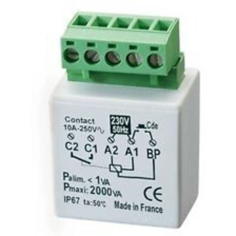 foto del prodotto modulo rele passo passo temporizzabile 2000w mtr2000e urmet cod. 5454350 