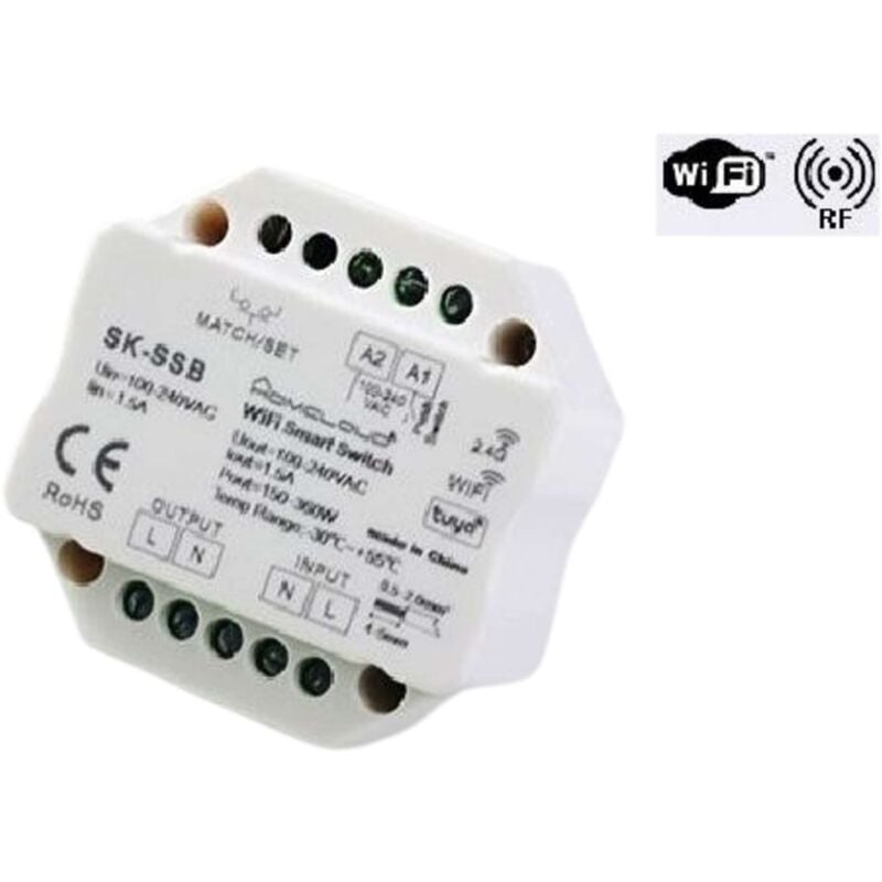 foto del prodotto modulo smart pulsante 220v ac 1chx1.5a wi fi rf 2.4g sk ssb 