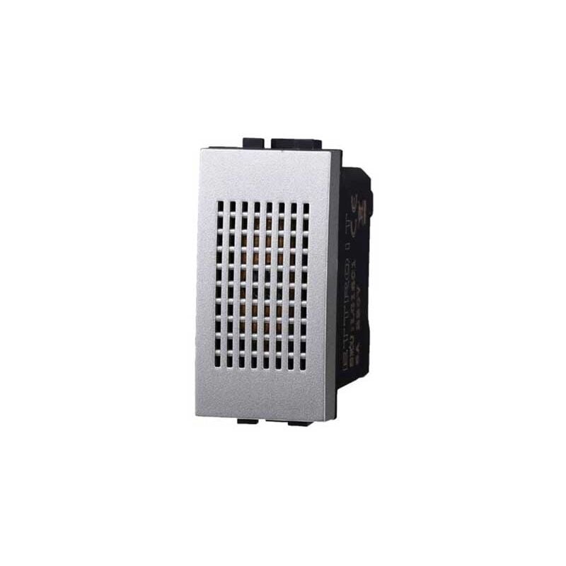 foto del prodotto modulo suoneria 1p 6a 220v silver compatibile bticino serie living ettroit