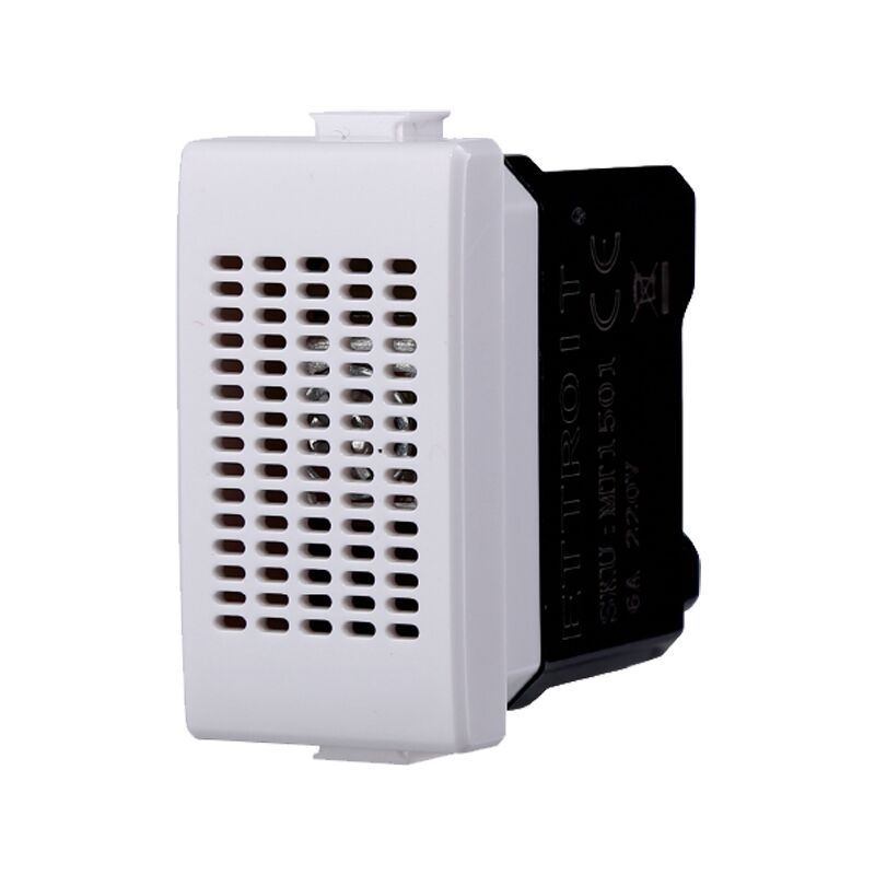 foto del prodotto modulo suoneria serie solar, bianco, 6a, compatibile con serie bticino matix ettroit mt1601