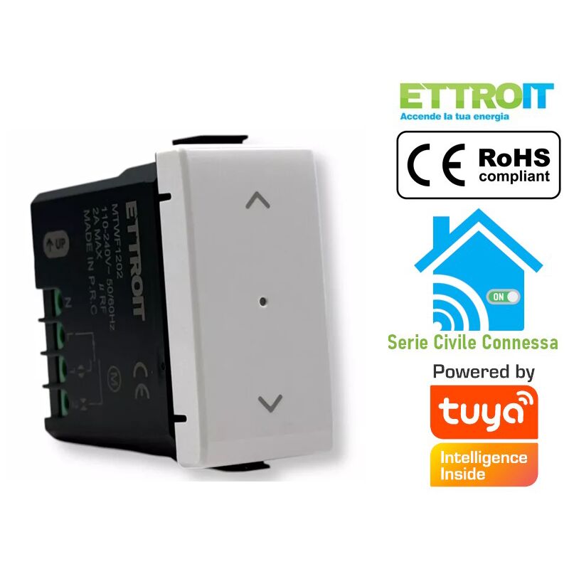 foto del prodotto modulo tapparelle connesso smart wifi app tuya 1p 240v compatibile living