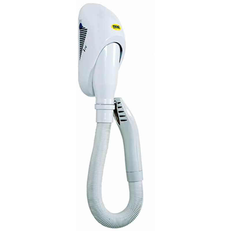 foto del prodotto moel asciugacapelli phon da parete con tubo 700w elephon 320tc bianco