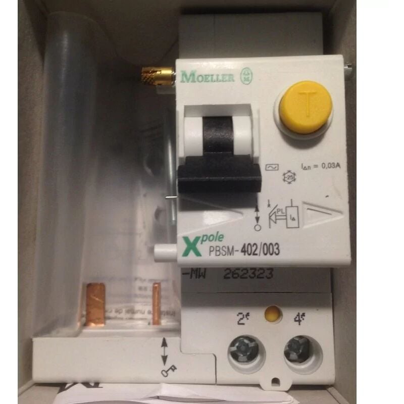 foto del prodotto moeller pbsm 402 003 mw 262323 blocco differenziale 40a 30ma 2poli