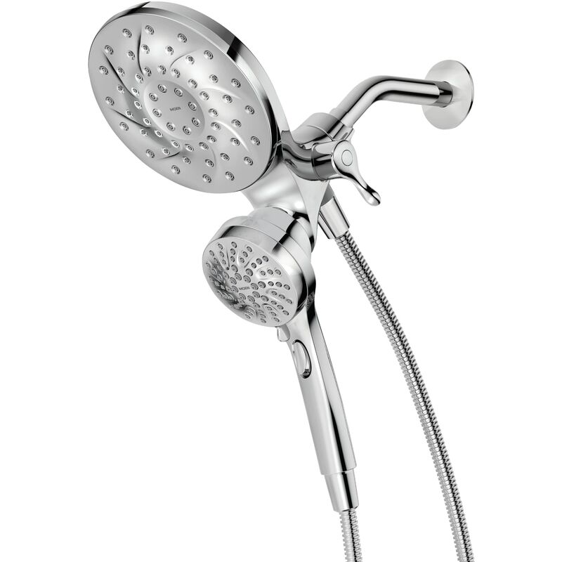 foto del prodotto moen 26009 engage magnetix 2.5 gpm soffione doccia a pioggia, 2 in 1, dotato di sistema di aggancio magnetico, cromato, confezione da 1