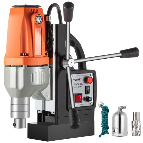 foto del prodotto moh trapano elettrico magnetico brm35, motore del sistema di perforazione magnetico ad alta potenza 980 w, 220 v, 50 hz, con comoda maniglia, usato per strutture in acciaio, costruzioni navali