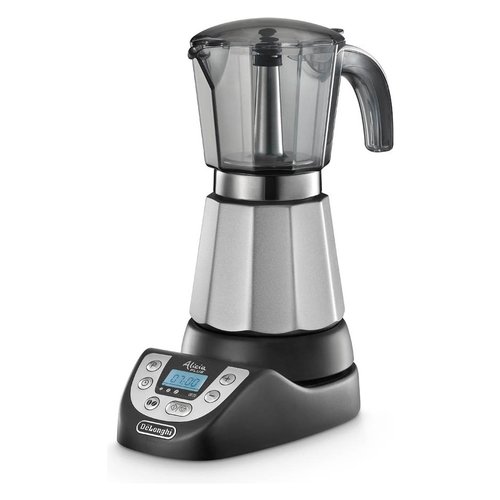 foto del prodotto moka elettrica de longhi emkp63b alicia plus grigia e nera