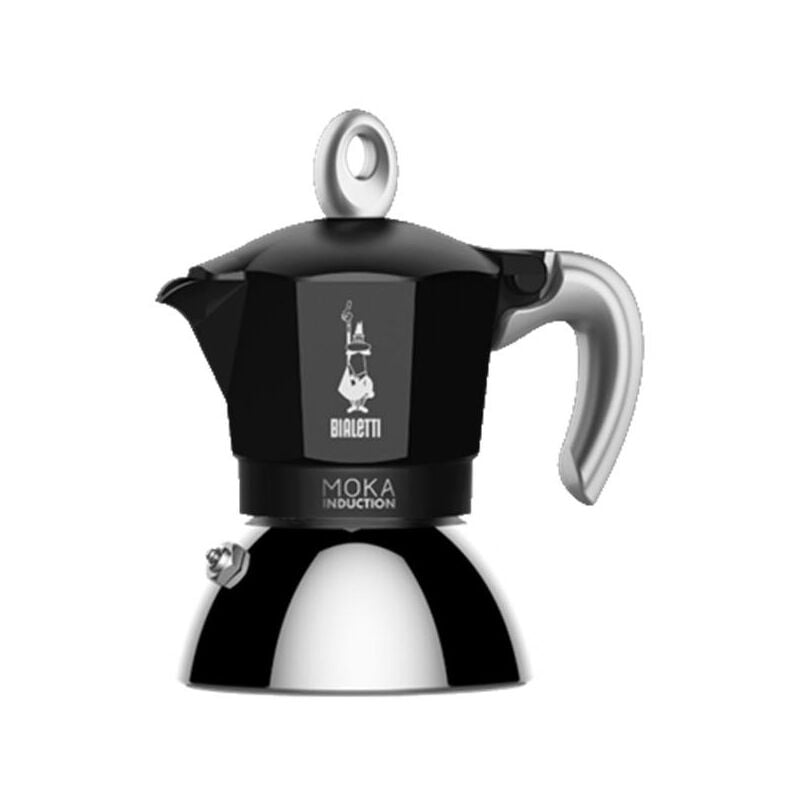 immagine 0 del prodotto moka induction 2 tazze 0006932 moka 0.4 l 1 pz italia nero argento bialetti