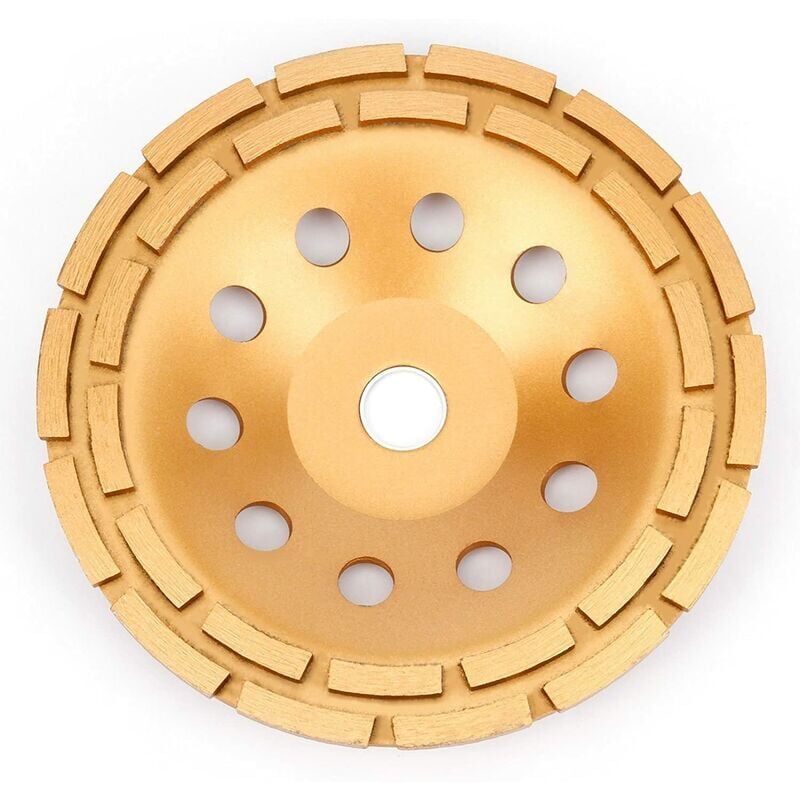 foto del prodotto mola abrasiva diamantata 230 x 22,23 mm mola a tazza diamantata turbo per calcestruzzo, granito, pietra, marmo, pietra, muratura, mattoni,