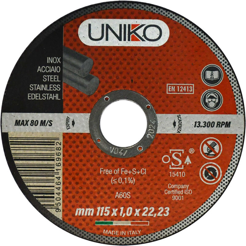 foto del prodotto mola abrasiva per inox ferro 115 x 1 set 5 pezzi