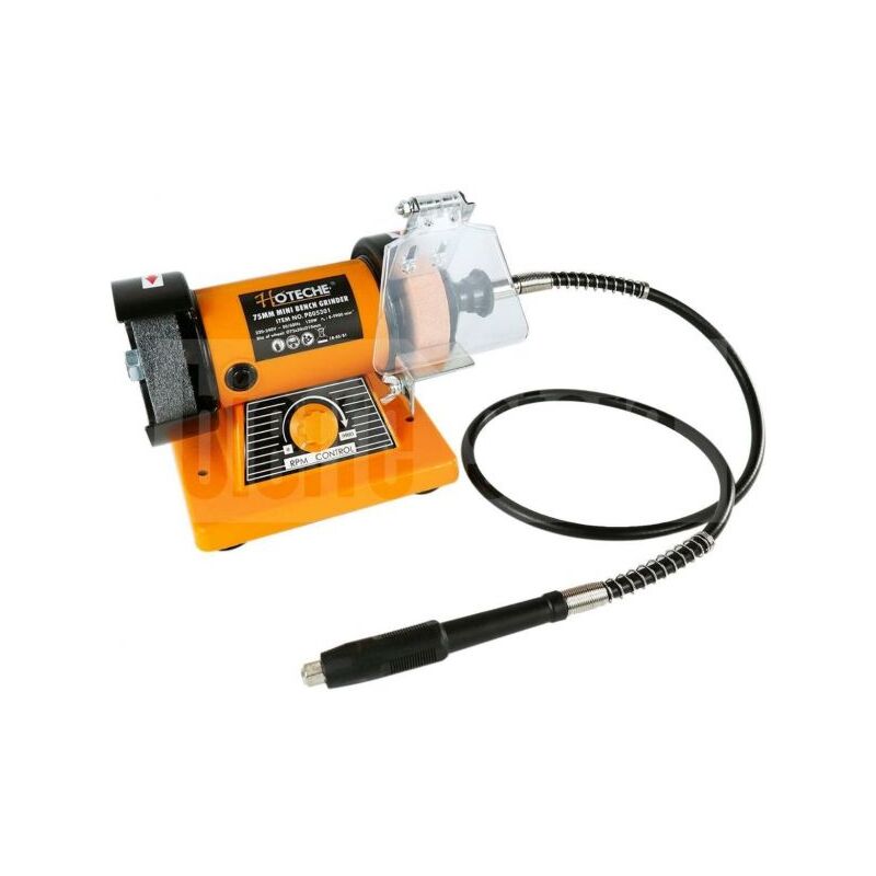foto del prodotto mola da banco smerigliatrice pietra e spazzola 150 watt con mini trapano drill