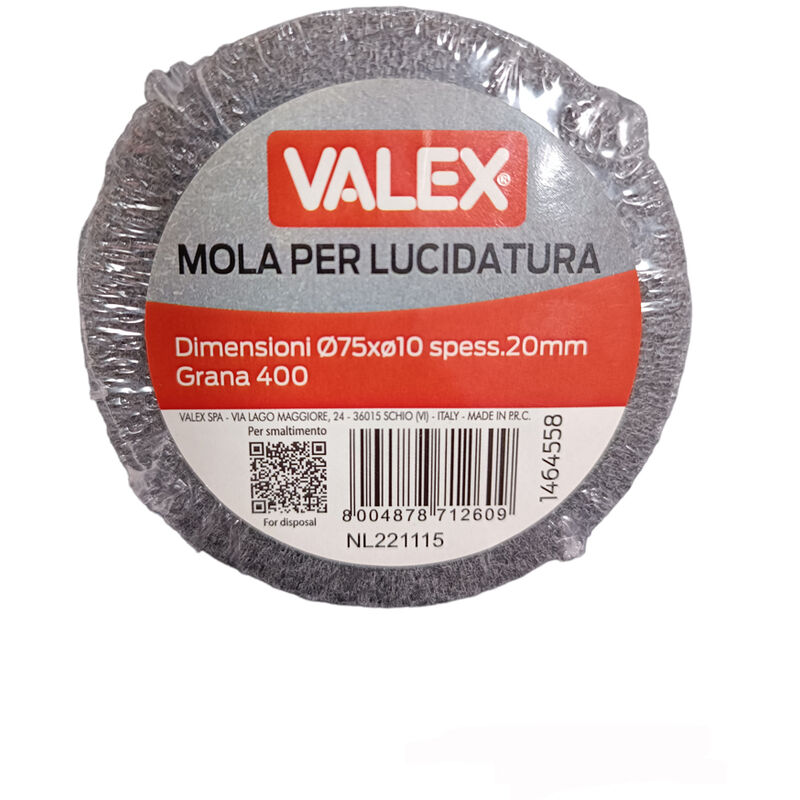 foto del prodotto mola lucidatura ricambio per mini mola ex75 75 x 20 x 10 mm grana 400 valex