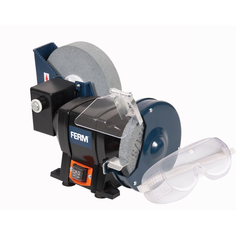 foto del prodotto molatricesmerigliatrice da banco secco umido 250w. include 2 mole ferm