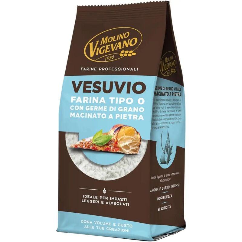 foto del prodotto molino vigevano farina tipo 0 vesuvio per pizza napoletana alta soffice 500gr