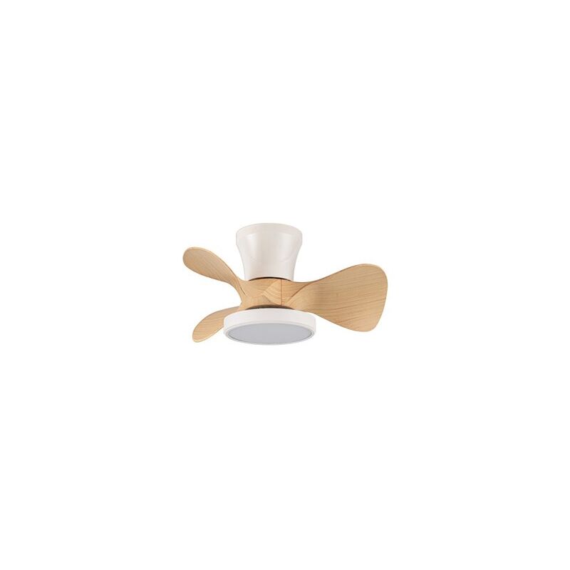 foto del prodotto moll ventilatore led bianco legno 20w 1900lm ctt dim
