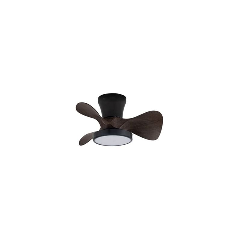 foto del prodotto moll ventilatore led nero legno 20w 1900lm cct dim