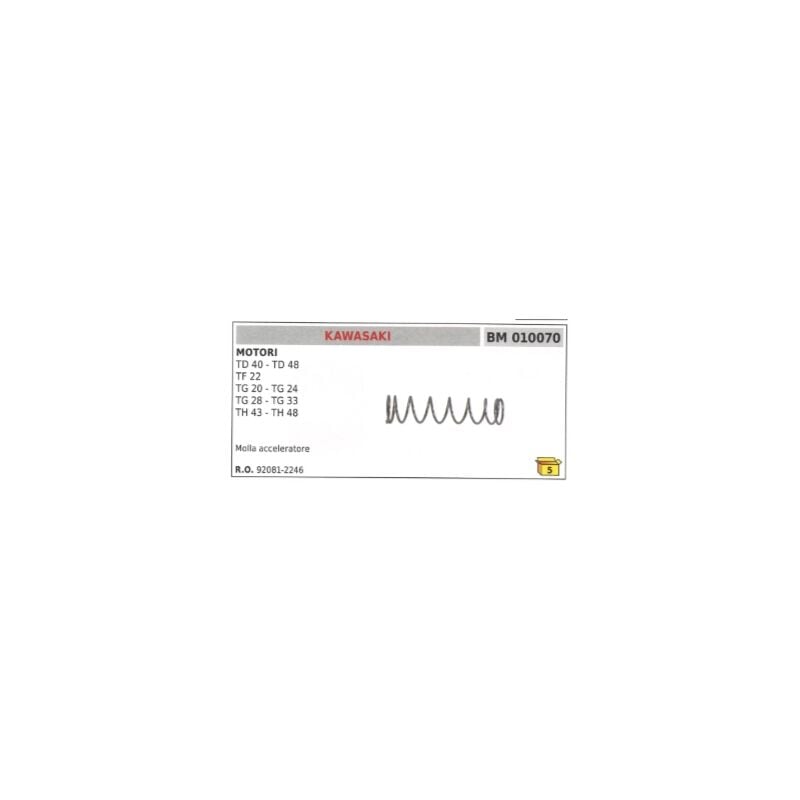 foto del prodotto molla acceleratore carburatore membrana kawasaki decespugliatore td40 tf22