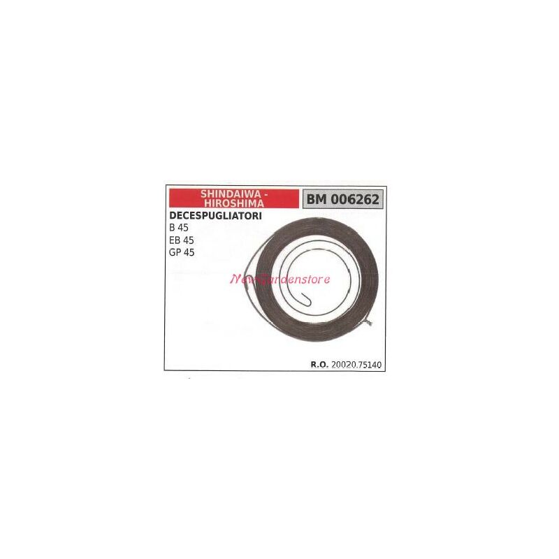 foto del prodotto molla avviamento shindaiwa decespugliatore b 45 eb 45 gp 45 006262