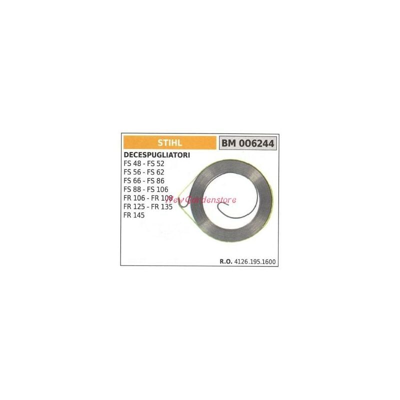 foto del prodotto molla avviamento stihl decespugliatore fs 48 52 56 62 66 86 88 106 006244