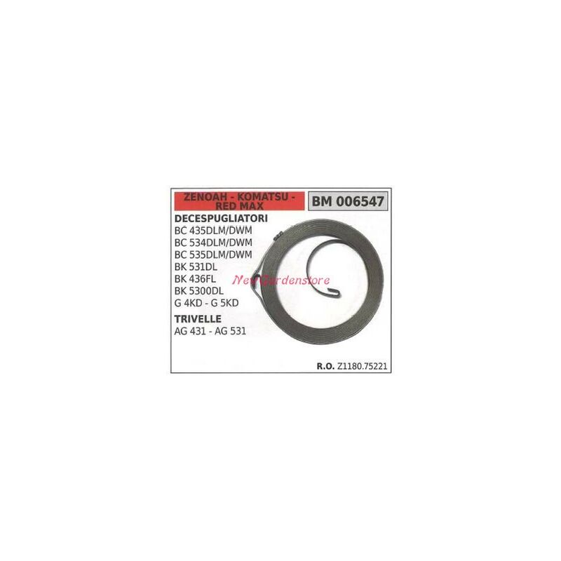 foto del prodotto molla avviamento zenoah decespugliatore bc 435dlm dwm 534dlm dwm 006547