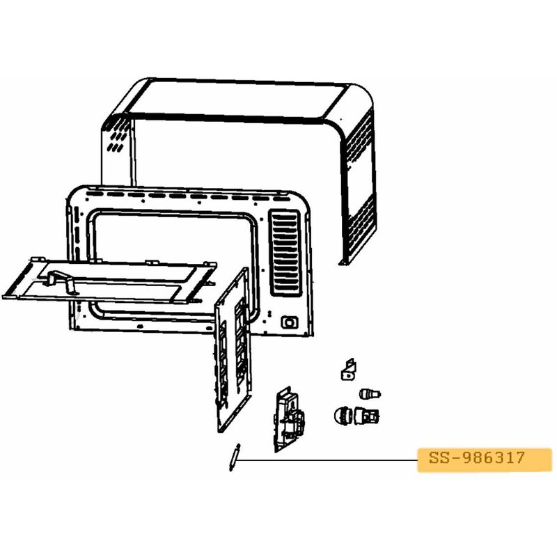 foto del prodotto molla destra forni, fornelli elettrici e a gas moulinex 4355381