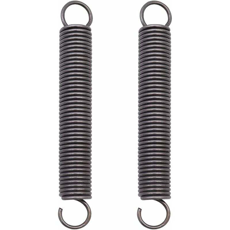 foto del prodotto molla di estensione in acciaio compresso in 2 parti con doppio gancio - dimensioni 2 x 18 x 150 mm