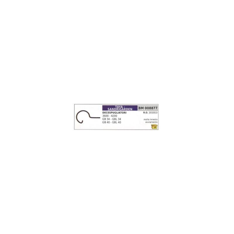foto del prodotto molla innesto avviamento compatibile sandrigarden decespugliatore 3600 - 4200