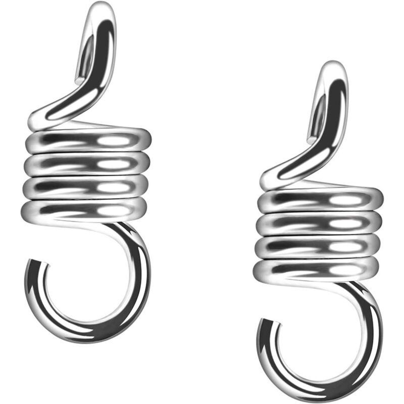foto del prodotto molla per amaca, 2 ganci per molla per amaca adatti per appendere amache, sedie sospese, altalene, la molla per sedia amaca pu pesare circa 300 kg