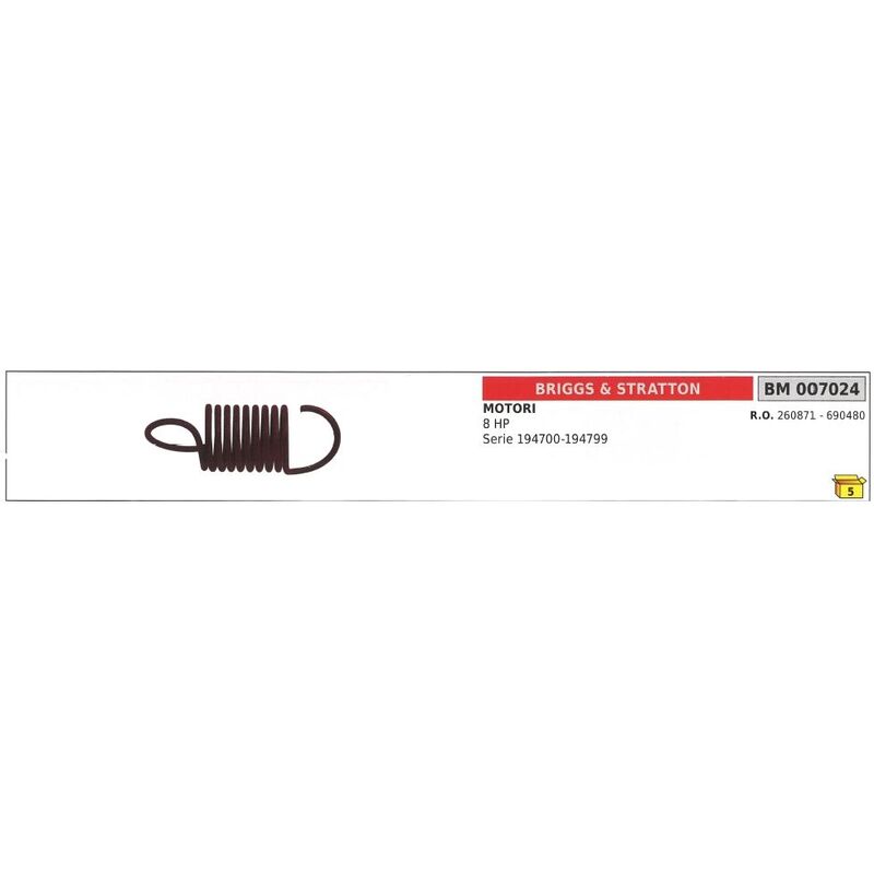 foto del prodotto molla regolatore di giri briggs stratton per motore trattorino 8 hp 007024