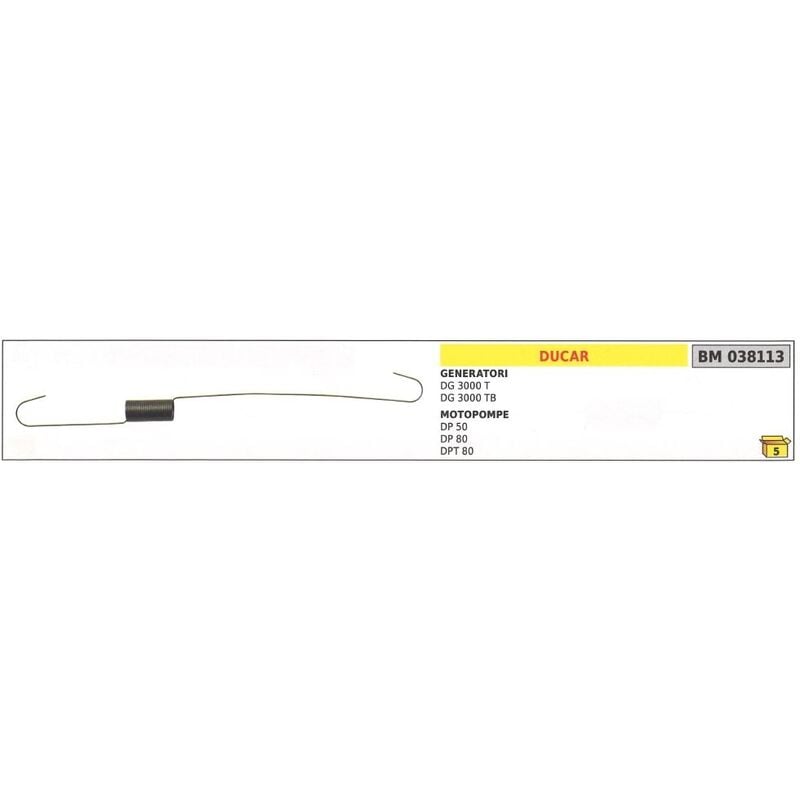 foto del prodotto molla ritorno acceleratore ducar per generatore di corrente e motopompa 038113