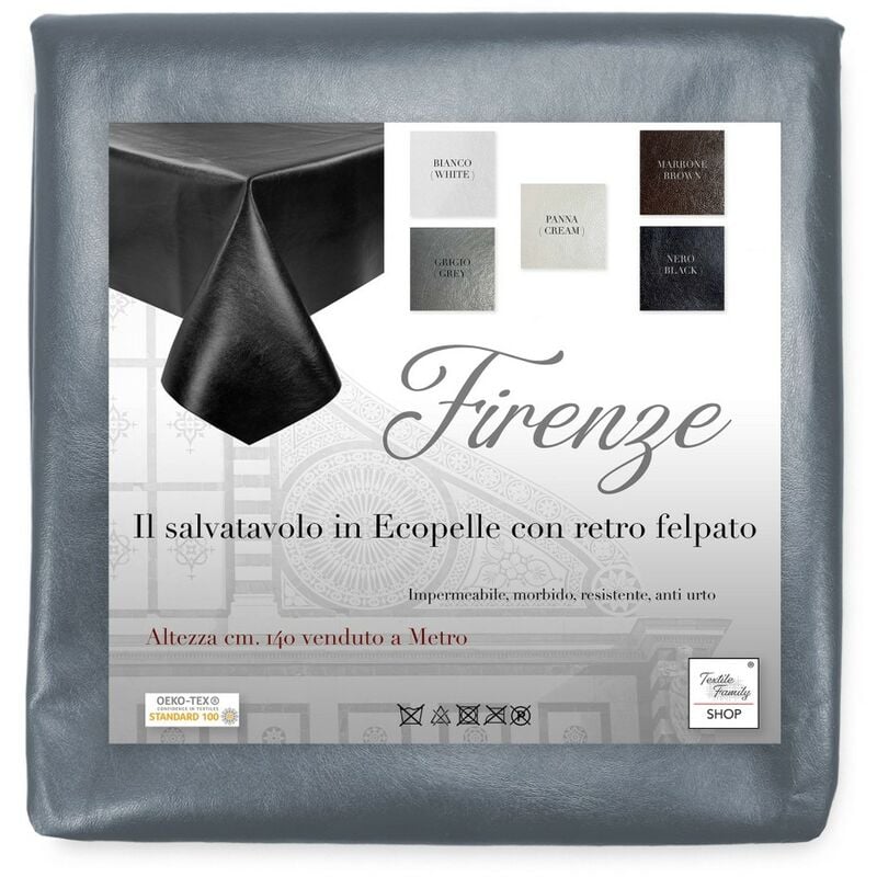 foto del prodotto mollettone salvatavolo firenze in finta pelle simil pelle eco pelle altezza cm. 140 skai a metro grigio