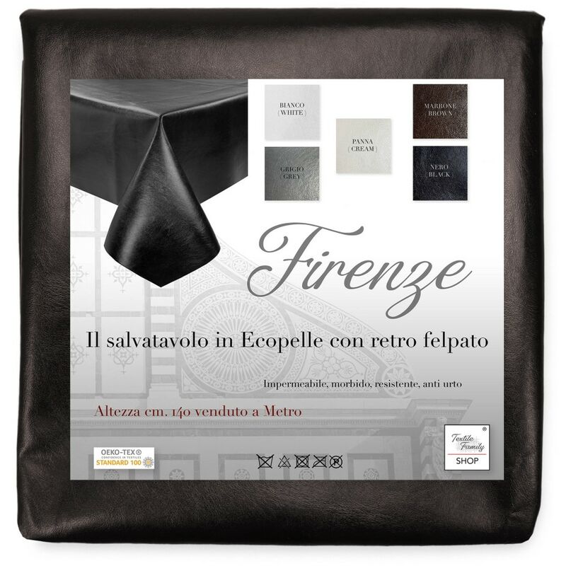 foto del prodotto mollettone salvatavolo firenze in finta pelle simil pelle eco pelle altezza cm. 140 skai a metro marrone