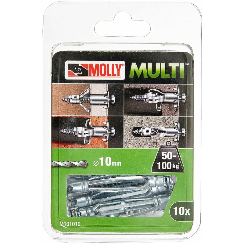 foto del prodotto molly m101010 xj nuovo multi 10mmx60mm x10, grigio, set de 10