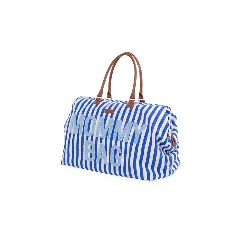 foto del prodotto mommy bag borsa cambio righe blu