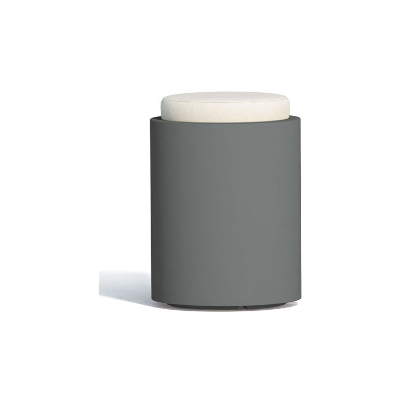 foto del prodotto monacis pouf contenitori per esterno con cuscino in ecopelle