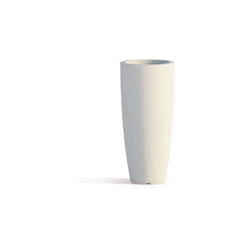 foto del prodotto monacis vaso alto in resina stilo round h 70 cm. vari colori colore bianco