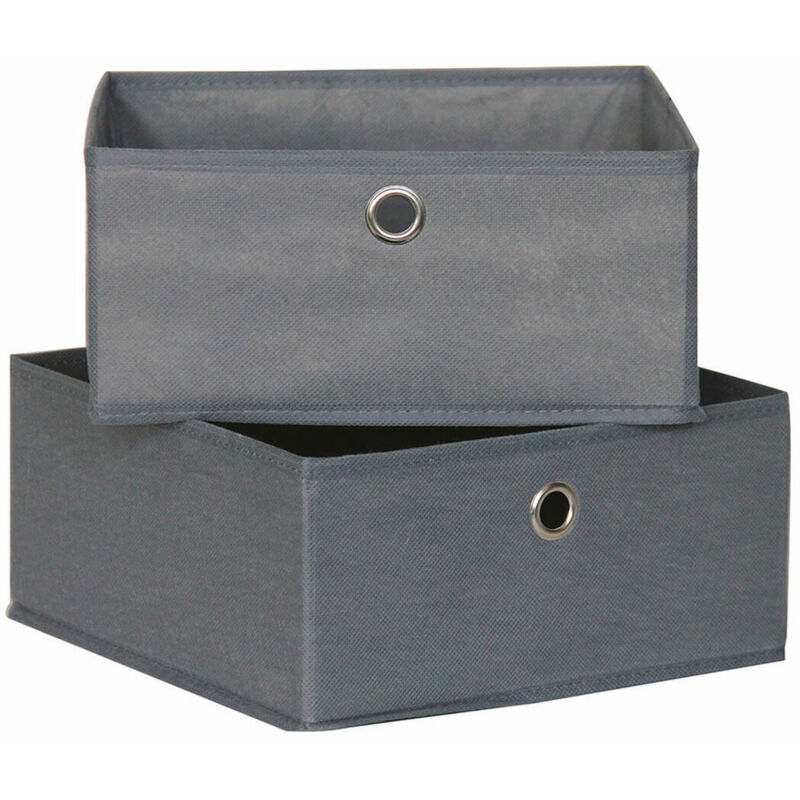 foto del prodotto mondex scatole per conservare grigio 28 x 28 x 13 cm 2 unit 