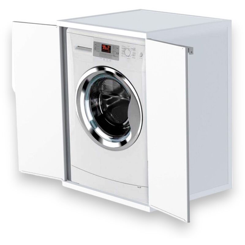 foto del prodotto mongardi mobile armadietto in resina a 2 ante copri lavatrice 68,5x64,5x88h cm