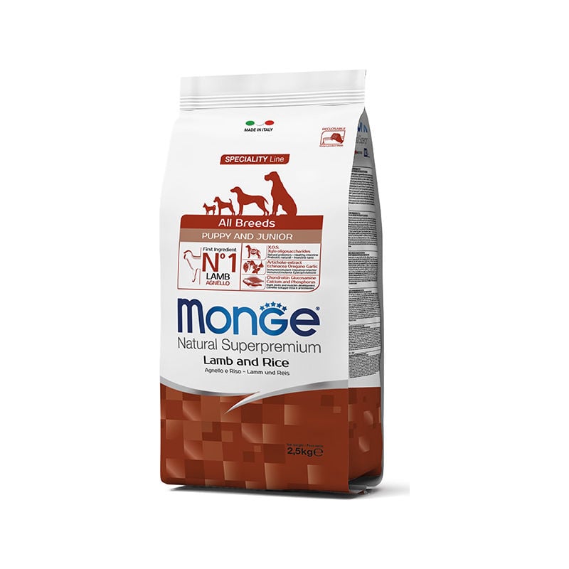 foto del prodotto monge cane all breeds crocchette cucciolo agnello e risogr 800