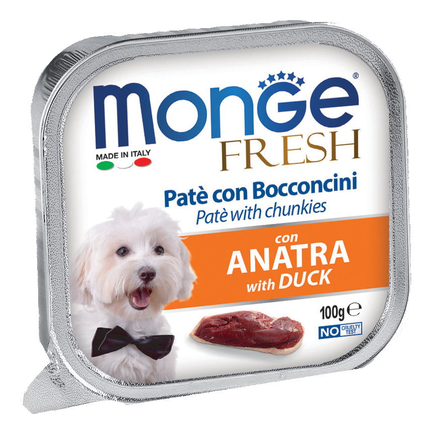 foto del prodotto monge cane fresh vaschetta adulto anatra 100 gr