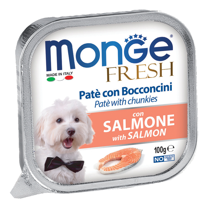 foto del prodotto monge cane fresh vaschetta adulto salmone 100 gr