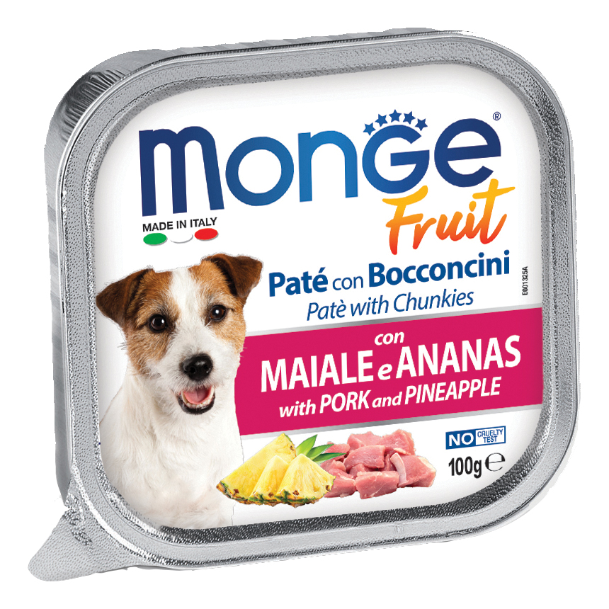 foto del prodotto monge cane fruit vaschetta adulto maiale amp ananas 100 gr
