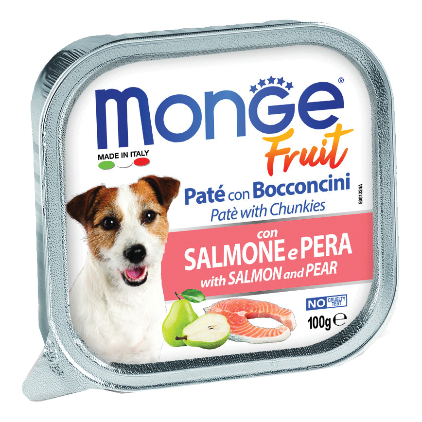 foto del prodotto monge cane fruit vaschetta adulto salmone amp pera 100 gr